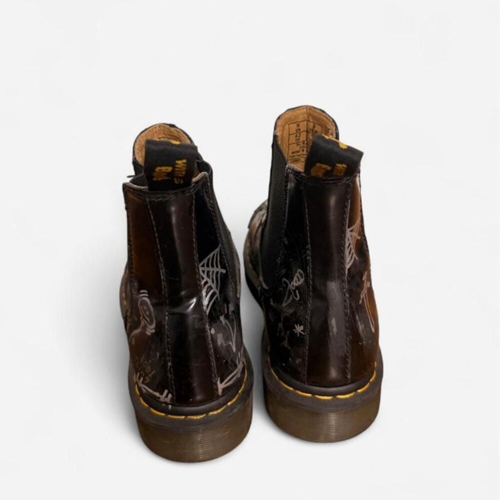 RARE Dr. Martens 2976 YS hand-painted custom graffiti chelsea boots, US L 10 - Picture 4 of 7